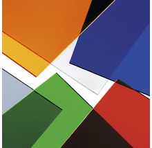 Différentes plaques de verre acrylique colorées