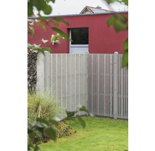 Panneau de clôture en bois Konsta Makani 180 x 180 cm gris clair-thumb-1
