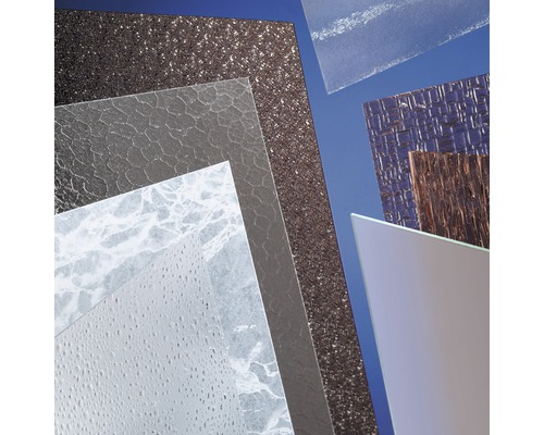 Différents modèles de plaques de verre pour l''intérieur