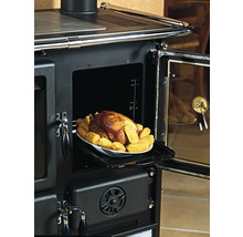 Poêle à feu intermittent Nordica Extraflame Rosetta couleur du foyer gris matériau plaque de cuisson 7,2 kW