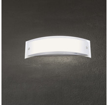 Applique murale 2 ampoules H 40 cm Elysee acier inoxydable/blanc