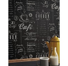 Vliestapete 32-993 Modern Living Coffee Shop Schwarz