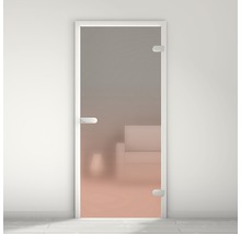 Glastür mit Griff und Beschlägen in einem Raum