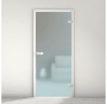 Glastür mit satiniertem Glas und Rahmen