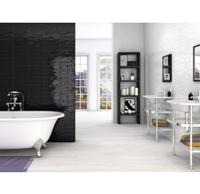 Carrelage Metro Loft noir brillant 30 x 7,5 x 0,9 cm