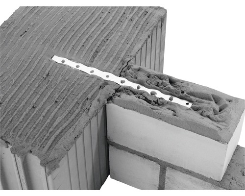 Mauerwerk mit Mauerkrone und Fugenband