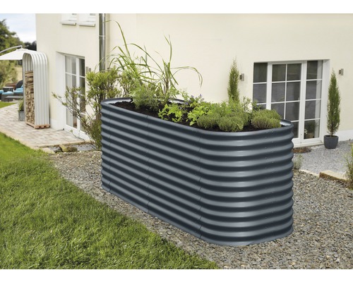 Extension plate-bande surélevée Basic, gris foncé Extension plate-bande surélevée Basic, gris foncé