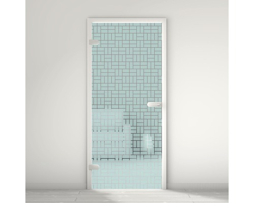 Porte vitrée Pertura Mynd Graphic 05 turquoise 70,9 x 197,2 x 0,8 cm tirant gauche Porte vitrée Pertura Mynd Graphic 05 turquoise 70,9 x 197,2 x 0,8 cm tirant gauche