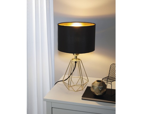 Lampe de table Carlton 2 noir/or 1 ampoule h 305 mm