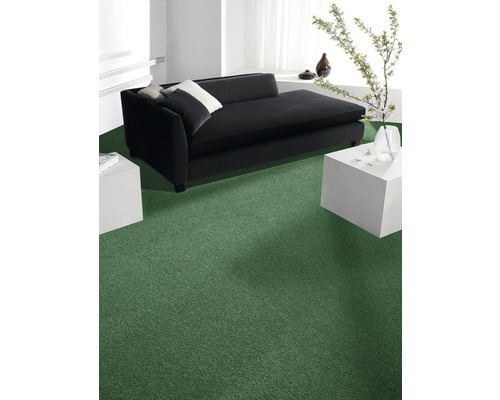 Teppichboden Velours Verona Farbe 224 grün 400 cm breit (Meterware)