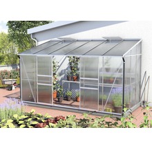 Anlehngewächshaus Vitavia Ida 7800 Hohlkammerplatten 6 mm 201x387 cm Aluminium