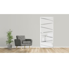 Intérieur avec fauteuil, plante d''intérieur et porte design