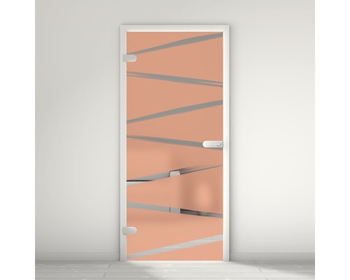 Porte vitrée Pertura Mynd Stripes 07 orange 70,9 x 197,2 x 0,8 cm tirant gauche Porte vitrée Pertura Mynd Stripes 07 orange 70,9 x 197,2 x 0,8 cm tirant gauche