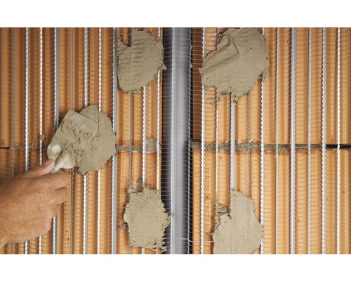 Aussenwanddämmung mit Armierungsmörtel und Gewebe