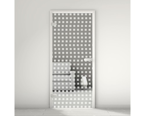 Porte vitrée Pertura Mynd Grid 02 satiné 70,9 x 197,2 x 0,8 cm tirant gauche Porte vitrée Pertura Mynd Grid 02 satiné 70,9 x 197,2 x 0,8 cm tirant gauche