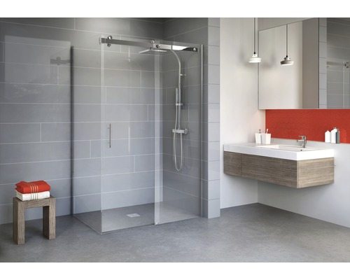 Porte coulissante avec paroi latérale Schulte Alexa Style 2.0 120x90 cm verre transparent couleur du profilé chrome Porte coulissante avec paroi latérale Schulte Alexa Style 2.0 120x90 cm verre transparent couleur du profilé chrome