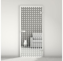Porte intérieure avec motif carré