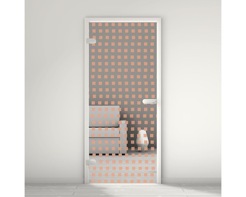 Porte vitrée Pertura Mynd Grid 02 orange 70,9 x 197,2 x 0,8 cm tirant gauche Porte vitrée Pertura Mynd Grid 02 orange 70,9 x 197,2 x 0,8 cm tirant gauche