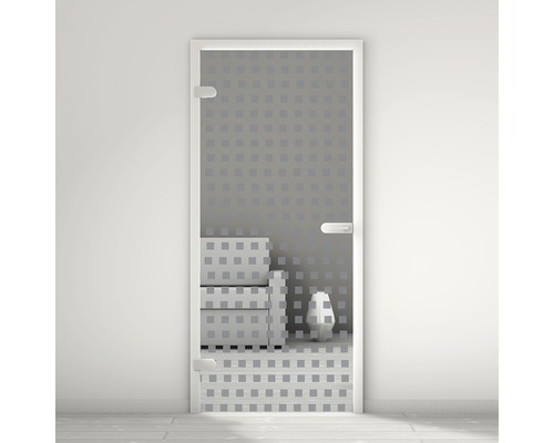 Porte vitrée Pertura Mynd Grid 02 anthracite 70,9 x 197,2 x 0,8 cm tirant gauche