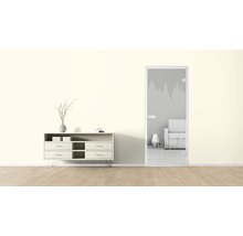 Pièce lumineuse avec commode et porte design à motifs