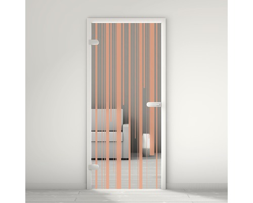 Porte vitrée Pertura Mynd Lines 10 orange 70,9 x 197,2 x 0,8 cm tirant gauche Porte vitrée Pertura Mynd Lines 10 orange 70,9 x 197,2 x 0,8 cm tirant gauche
