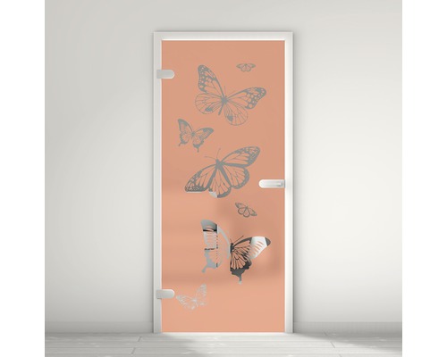 Porte vitrée Pertura Mynd Butterfly 06 orange 70,9 x 197,2 x 0,8 cm tirant gauche Porte vitrée Pertura Mynd Butterfly 06 orange 70,9 x 197,2 x 0,8 cm tirant gauche