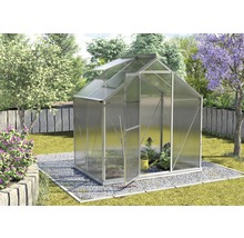 Gewächshaus Vitavia Triton 2500 Hohlkammerplatten 4 mm mit Fundament 198x131 cm Aluminium