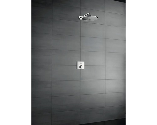 Système de douche apparent avec pomme de tête et mitigeur thermostatique monté au mur