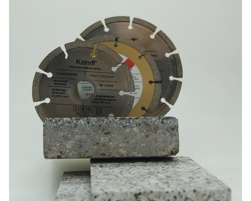 Diamanttrennscheiben auf Beton und Granit