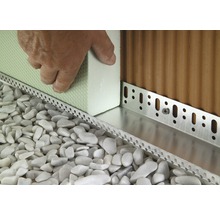 CATNIC Sockelprofil Aluminium für Fassadendämmung und WDVS System 100 mm 2500 x 103 mm-thumb-1