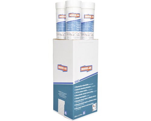 Modulan Renovierungsvlies auf einer Palette mit mehreren Rollen