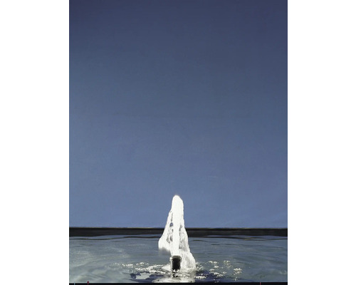 Wasserspiel mit Springbrunnen im Teich