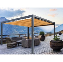 Pavillon Wismar 400 x 300 cm Dessin 0867 orange ohne Senkrechtmarkise