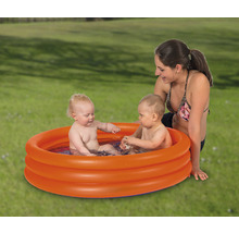 Pataugeoire Happy People piscine à 3 boudins Ø 122x23 cm orange-thumb-3