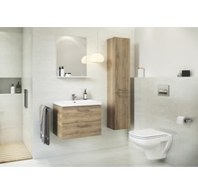 Set de meubles de salle de bains Cersanit Lara City lxhxp 59,4 x 46 x 44,7 cm couleur de façade noyer avec vasque céramique blanc S801-143-DSM-thumb-1