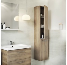 Set de meubles de salle de bains Cersanit Lara City lxhxp 59,4 x 46 x 44,7 cm couleur de façade noyer avec vasque céramique blanc S801-143-DSM-thumb-2