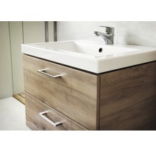 Set de meubles de salle de bains Cersanit Lara City lxhxp 59,4 x 46 x 44,7 cm couleur de façade noyer avec vasque céramique blanc S801-143-DSM-thumb-3
