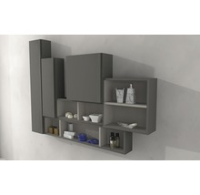 Meuble suspendu Baden Haus Eden largeur 20 cm gris taupe mat livré déjà monté 53135-thumb-2