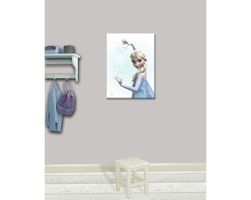 Tableau sur toile avec la Reine des neiges Elsa dans une chambre d''enfant