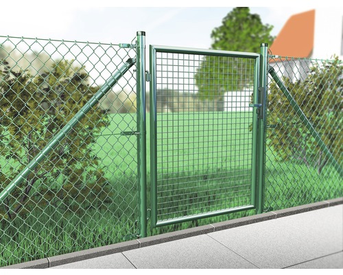 Drahtzaun mit Gittertor für den Garten