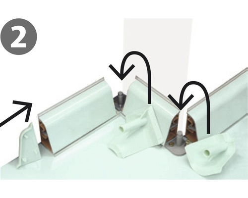Image d''un guide de montage pour les raccords d''angle.