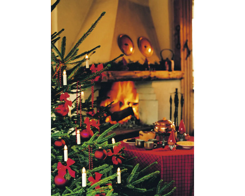 Guirlande lumineuse à bougies Konstsmide 25 ampoules couleur d'éclairage blanc chaud avec prise divisible Guirlande lumineuse à bougies Konstsmide 25 ampoules couleur d'éclairage blanc chaud avec prise divisible