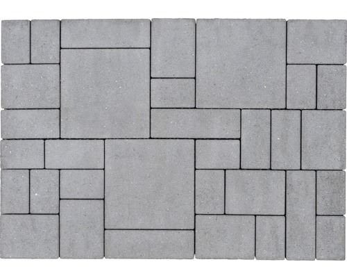 Pavés gris de différentes tailles et formes