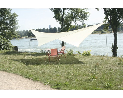 Voile d’ombrage pour camping Rectangle sable 400x400 cm