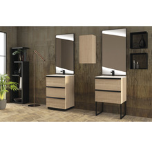 Meuble sous-vasque Baden Haus Qube largeur 60 cm chêne Bruges 54966