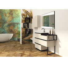 Meuble sous-vasque Baden Haus Qube largeur 60 cm blanc Rock 54969