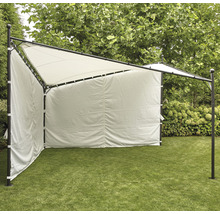 Voile d'ombrage avec piètement Siena Garden Berlino 4x4 m polyester 250 g/m² blanc-thumb-7