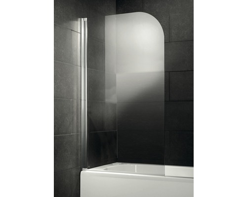 Pare-baignoire 1 pièce form&style Tahiti deluxe 75 x 140 cm verre transparent couleur de profil aspect chrome