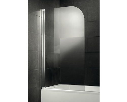 Badewannenaufsatz 1-teilig form&style Tahiti deluxe 75 x 140 cm Klarglas Profilfarbe chromoptik