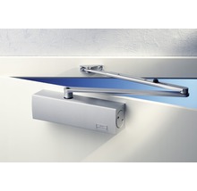 Ferme-porte avec tringle monté sur une porte